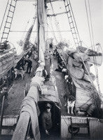 The deck of the Endurance on the outward journey