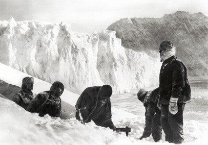 Digging at cave on Elephant Island for shelter