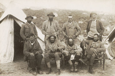 Members of the 1921 expedition at 17,300 foot camp