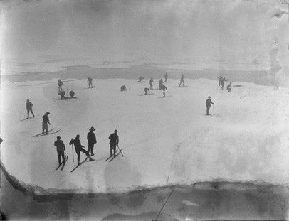 Practice on skis, Ross Island