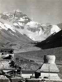 Rongbuk Monastery with Everest in the distance