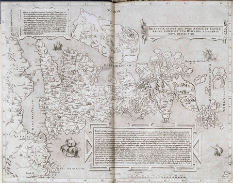 16th century map of the British Isles