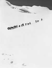 Party ascending the North Col (Chang La)