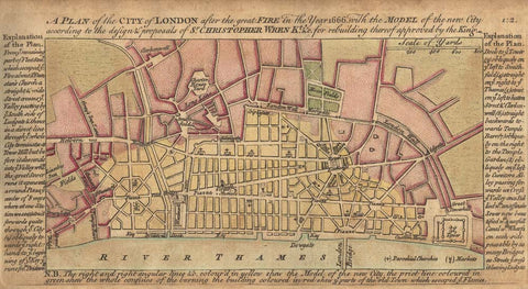 A plan of the City of London after the Great Fire in the year 1666...