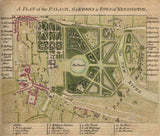 A plan of the palace, gardens and town of Kensington