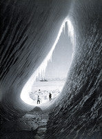 Grotto in a berg, Terra Nova in distance