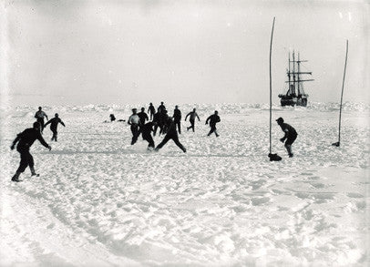 Playing football on the ice