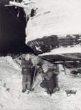 Frank Worsley and Reginald James observing stars during winter