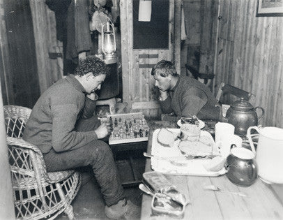 Dr Leonard Hussey & Frank Hurley playing chess on board the Endurance