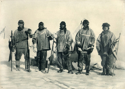 At the South Pole (left to right) - Wilson, Scott, Evans, Oates & Bowers