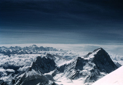 View from the South Summit showing Makalu and Kanchenjunga