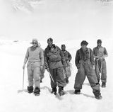 Team members return to Camp IV after the ascent