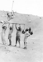Jack Longland pole jumping at Tengkye Dzong