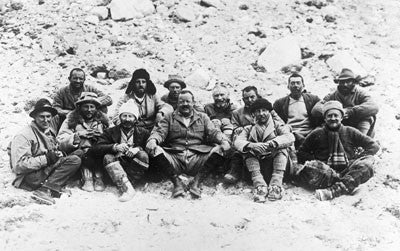 Members of the expedition at Base Camp