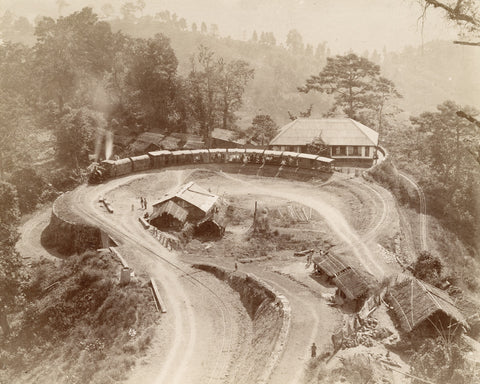 A double loop on Darjeeling hill railway, West Bengal
