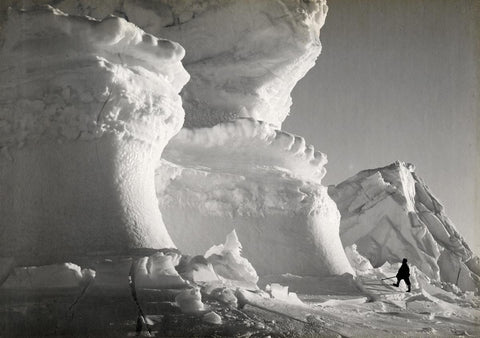 Huge ice bastions of the Castle Berg (Clissold at base)