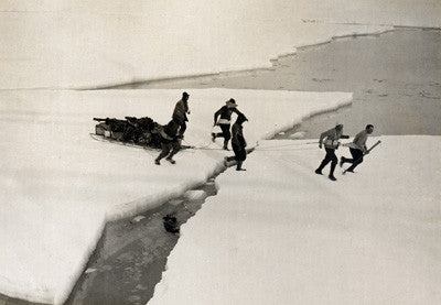 Western party crossing the ice to ship