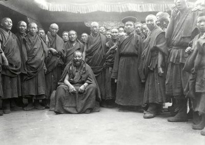 Monks and Administrator at Shekar-Chote monastery