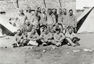 Members of the expedition with Capt. Russell (British Trade Agent) at Phari