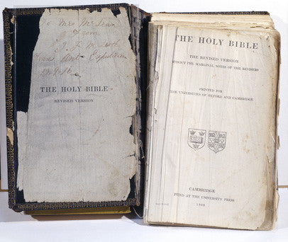 Bible presented by H.M. Queen Alexandra to Sir Ernest Shackleton
