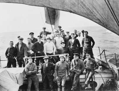 The crew of the Endurance taken on the bow