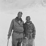 Hillary and Tenzing back at Camp IV after their ascent of Everest