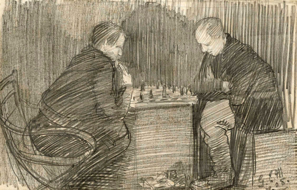 Mackay and Wild playing chess