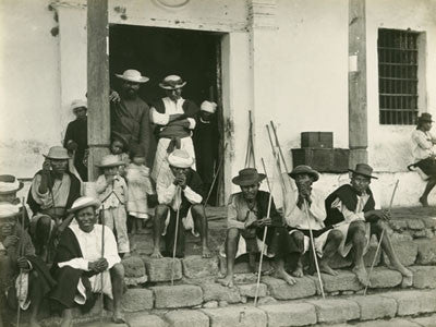 On the steps of the Cabildo Atitlan