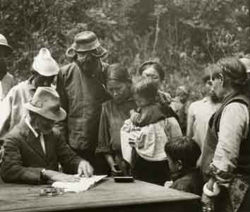 Taking laborers' dependents thumbprints