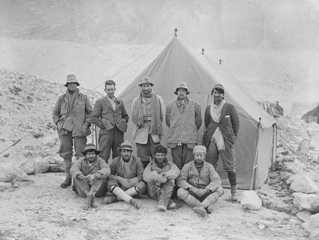 Expedition members in camp