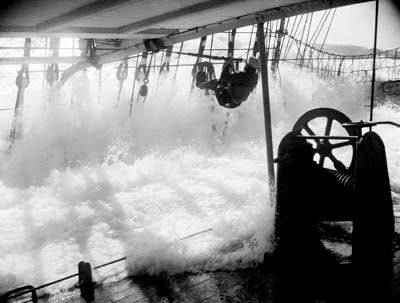 Leaping for lifelines, Moshulu, Southern Ocean