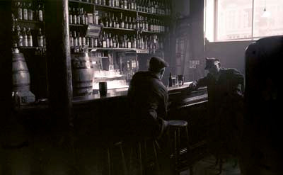 Patrons at a local bar