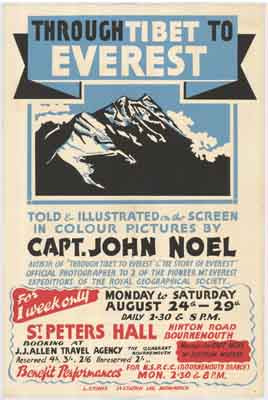 Through Tibet to Everest lecture poster