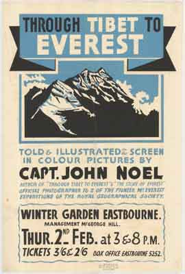 Through Tibet to Everest lecture poster