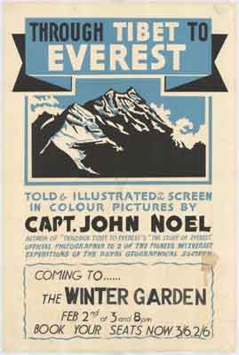 Through Tibet to Everest lecture poster